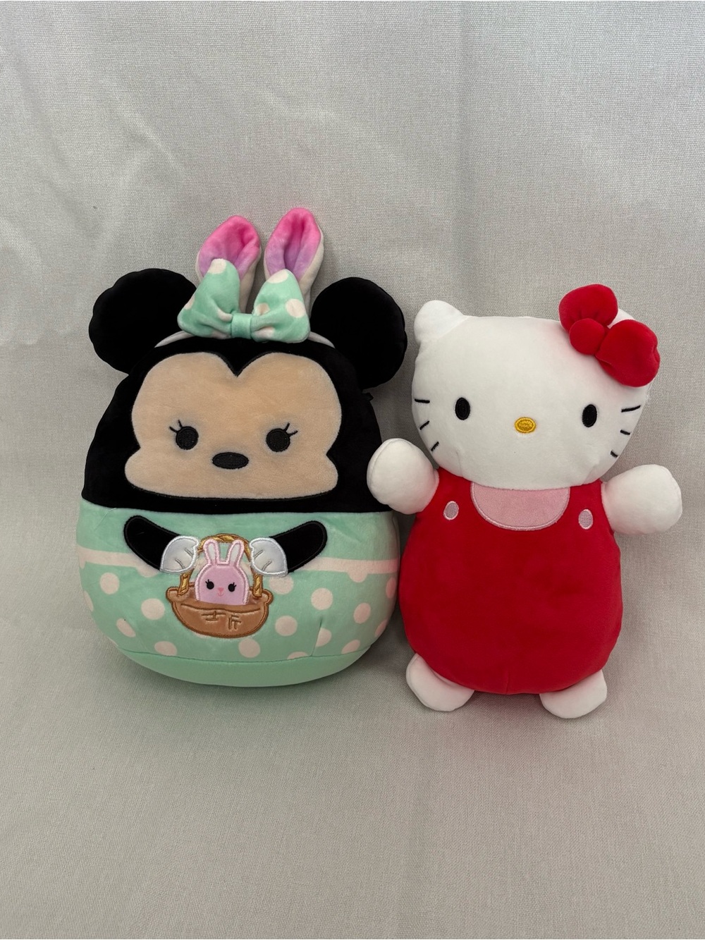 Lot Of Easter Minnie Mouse And Hugmees Hello Kitty Squishmallows